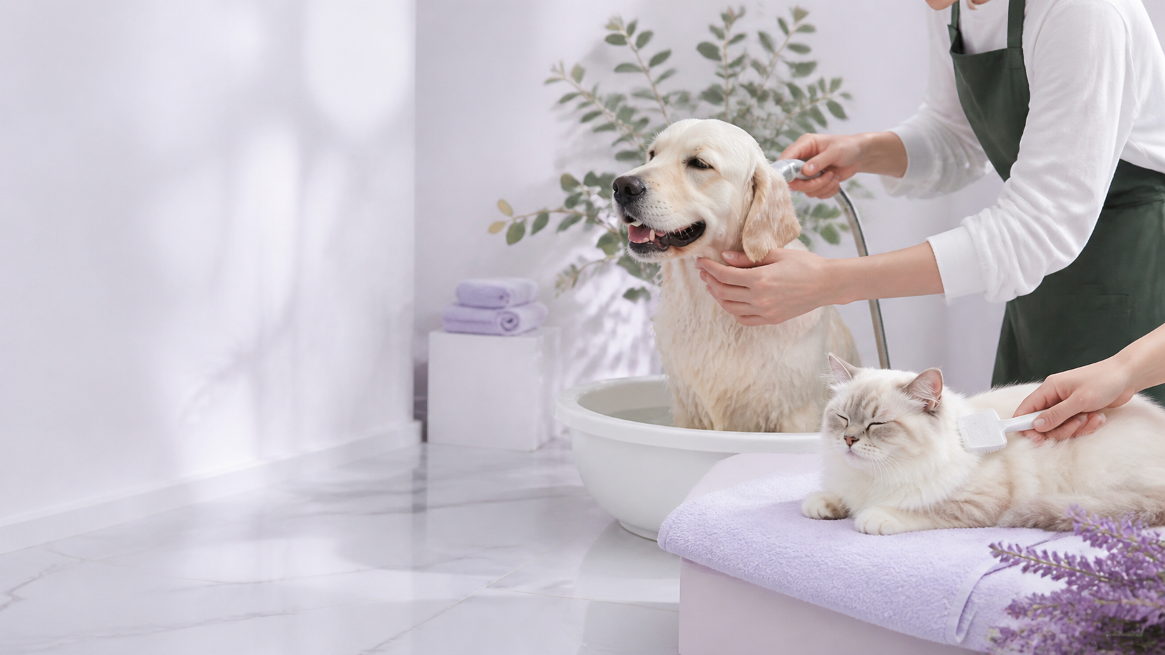犬猫洗护差异专业护理场景